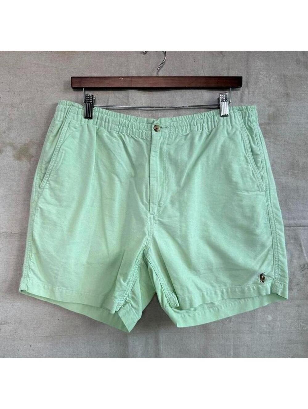 Polo Ralph Lauren Sage Green Elastic Waist Board Shorts Size 32